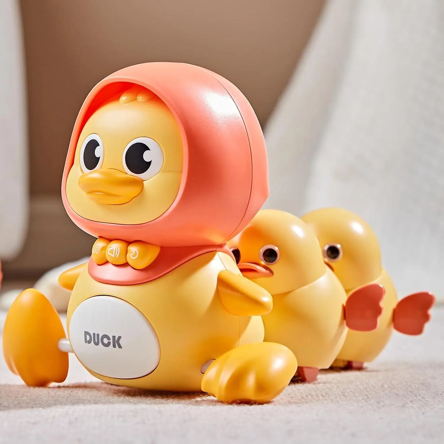 Baby Crawling Toy – Musical Walking Duck with Night Light, Interactive Early Learning Gift.