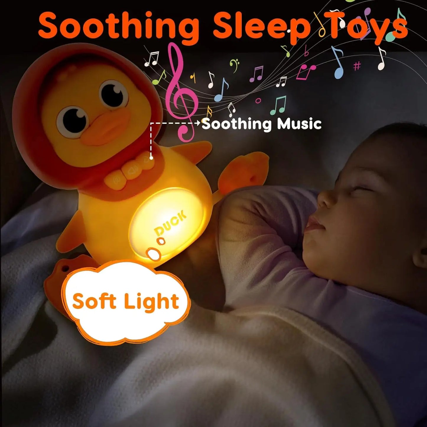 Baby Crawling Toy – Musical Walking Duck with Night Light, Interactive Early Learning Gift.