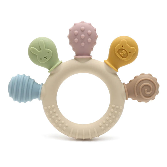 Silicone Baby Teether – Soothing Chew Toy for 0-12 Months