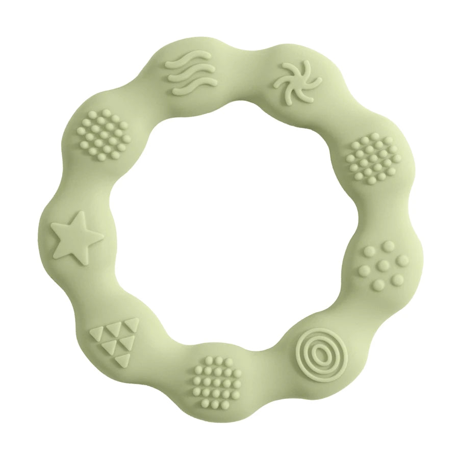 Baby Teether – Food-Grade Silicone, BPA-Free, Tactile Grip, Newborn Teething Toy, Baby Shower Gift