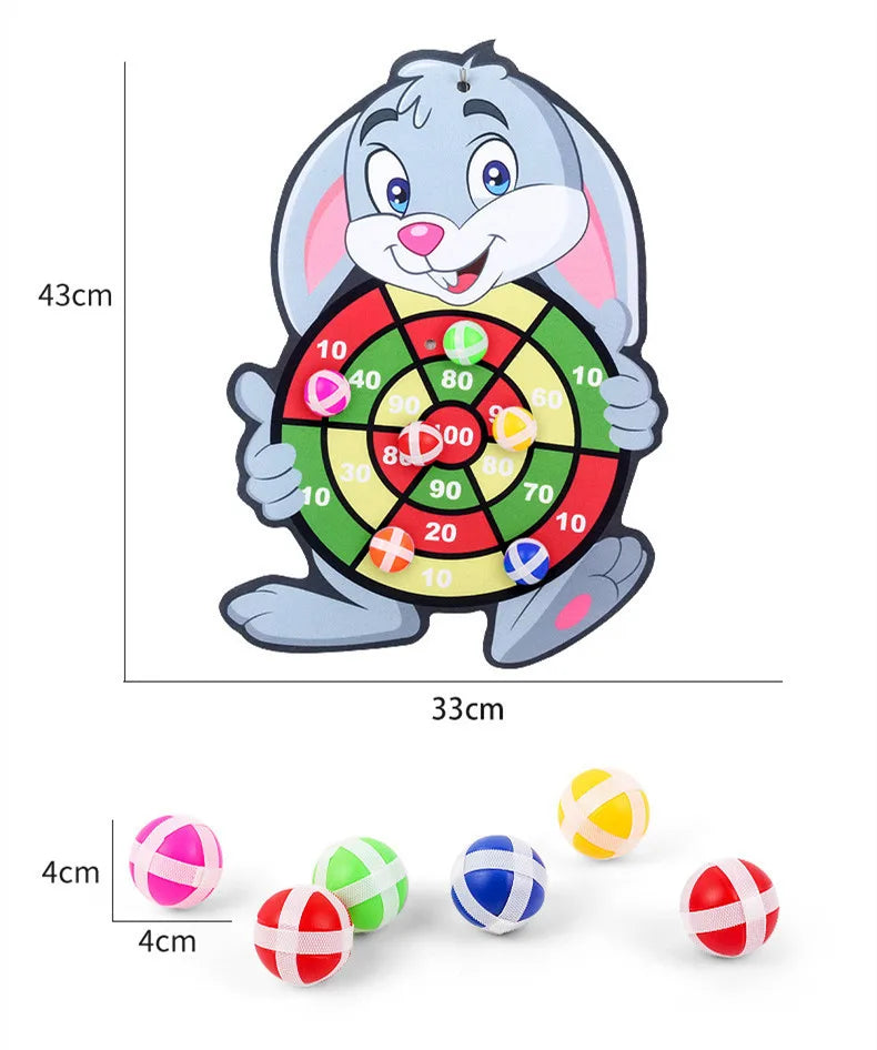 Montessori Animal Dart Board – Sticky Ball Educational Toy for Kids (2-4 Years)