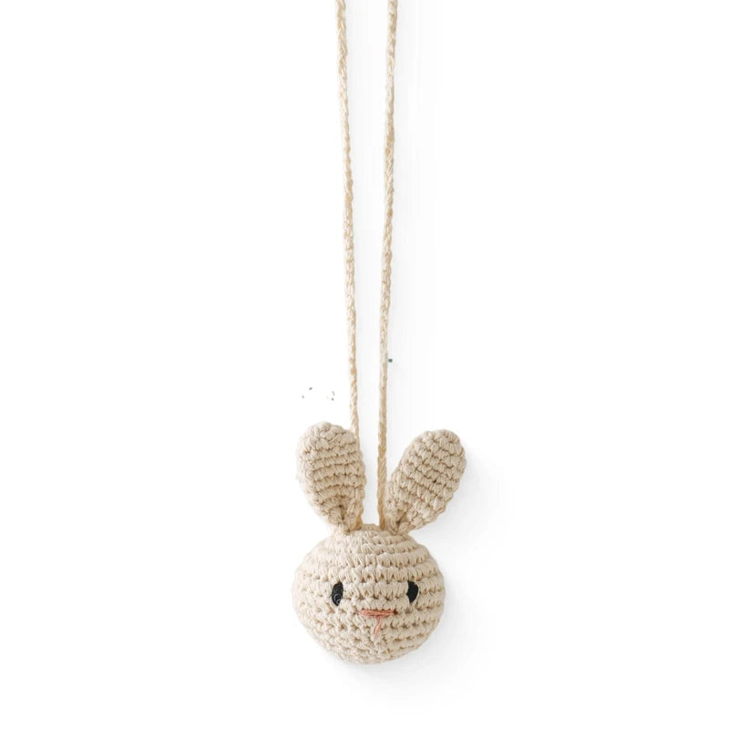 Handmade Crochet Rattle Pendant – Montessori Baby Gym Toy