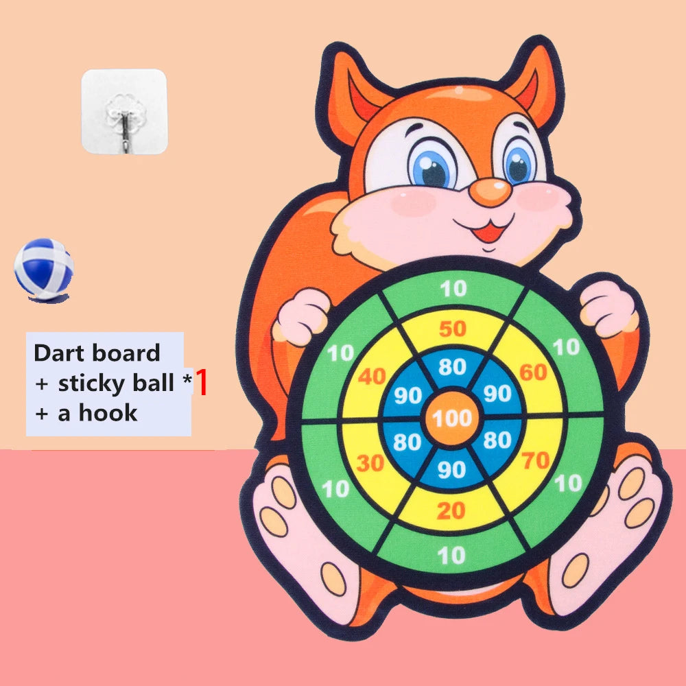 Montessori Animal Dart Board – Sticky Ball Educational Toy for Kids (2-4 Years)