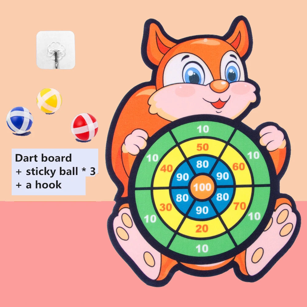 Montessori Animal Dart Board – Sticky Ball Educational Toy for Kids (2-4 Years)