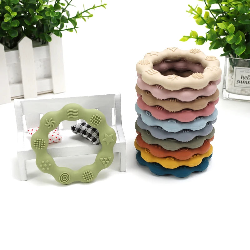 Baby Teether – Food-Grade Silicone, BPA-Free, Tactile Grip, Newborn Teething Toy, Baby Shower Gift