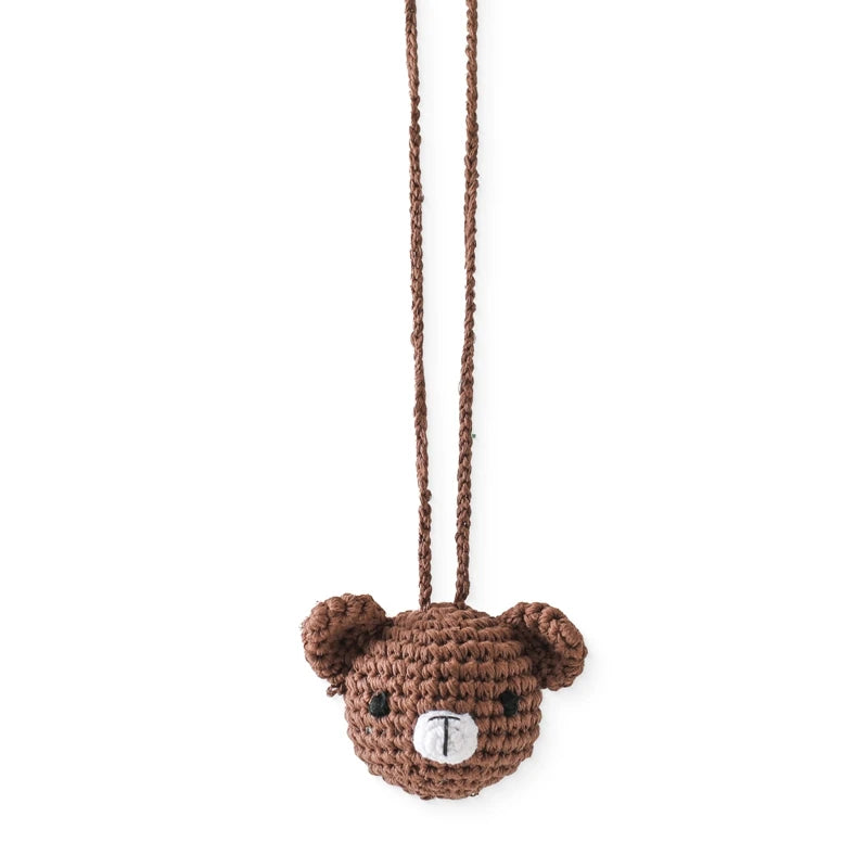 Handmade Crochet Rattle Pendant – Montessori Baby Gym Toy