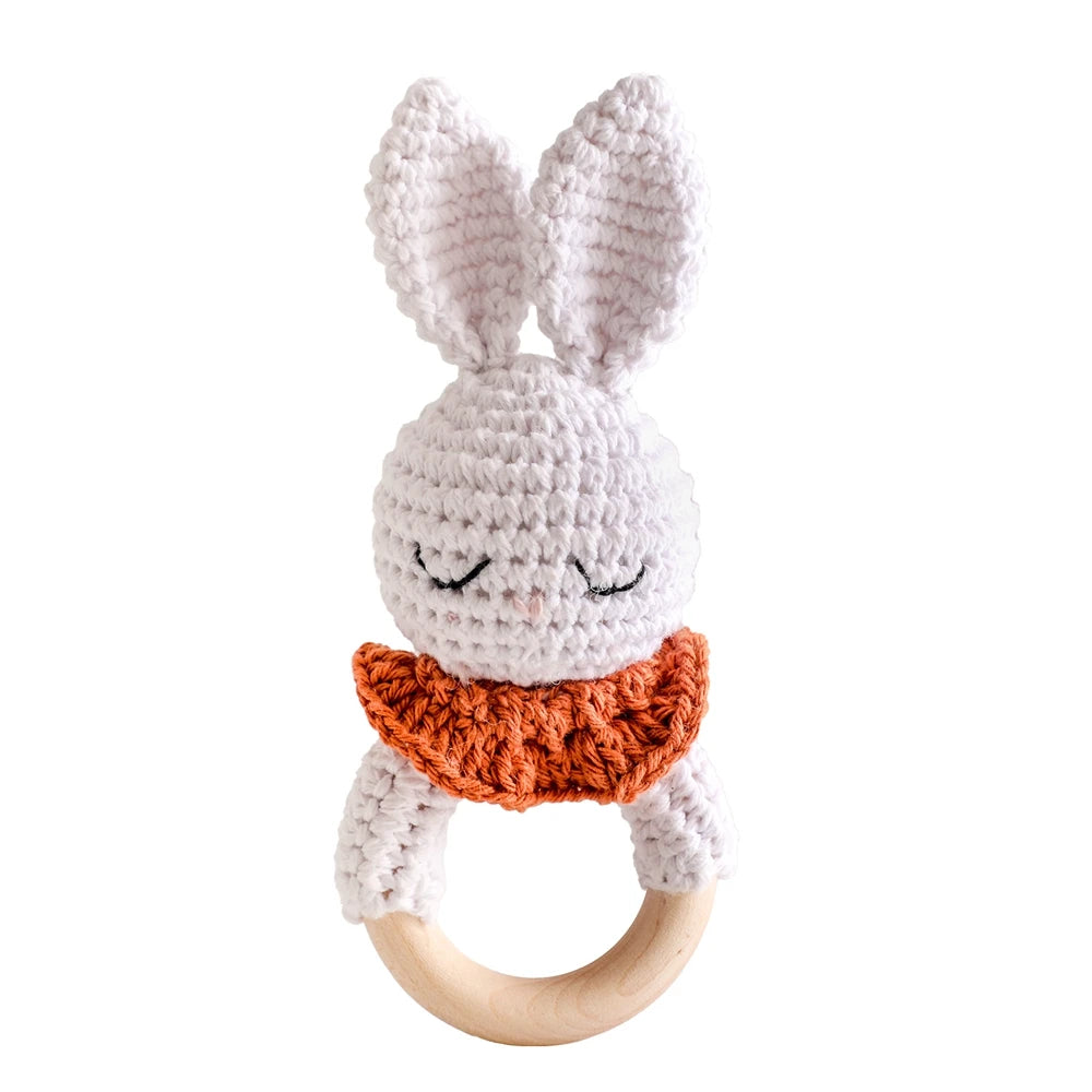 Handmade Crochet Rattle Pendant – Montessori Baby Gym Toy