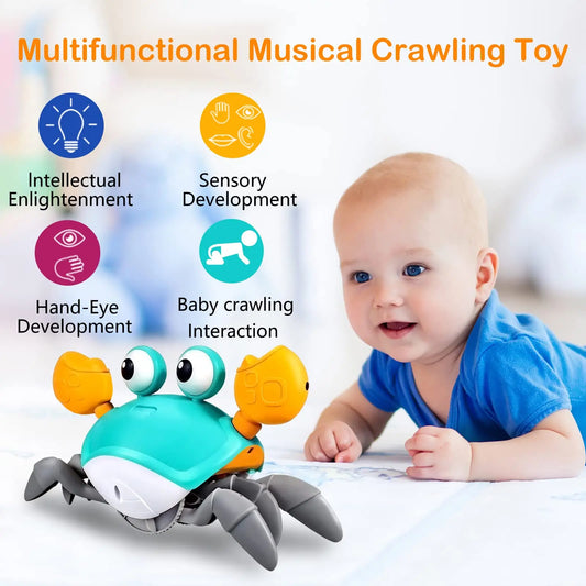 Kids Induction Crawling Crab Octopus Toy – Musical, Obstacle-Avoiding, Moving Baby Toy, Party Gift