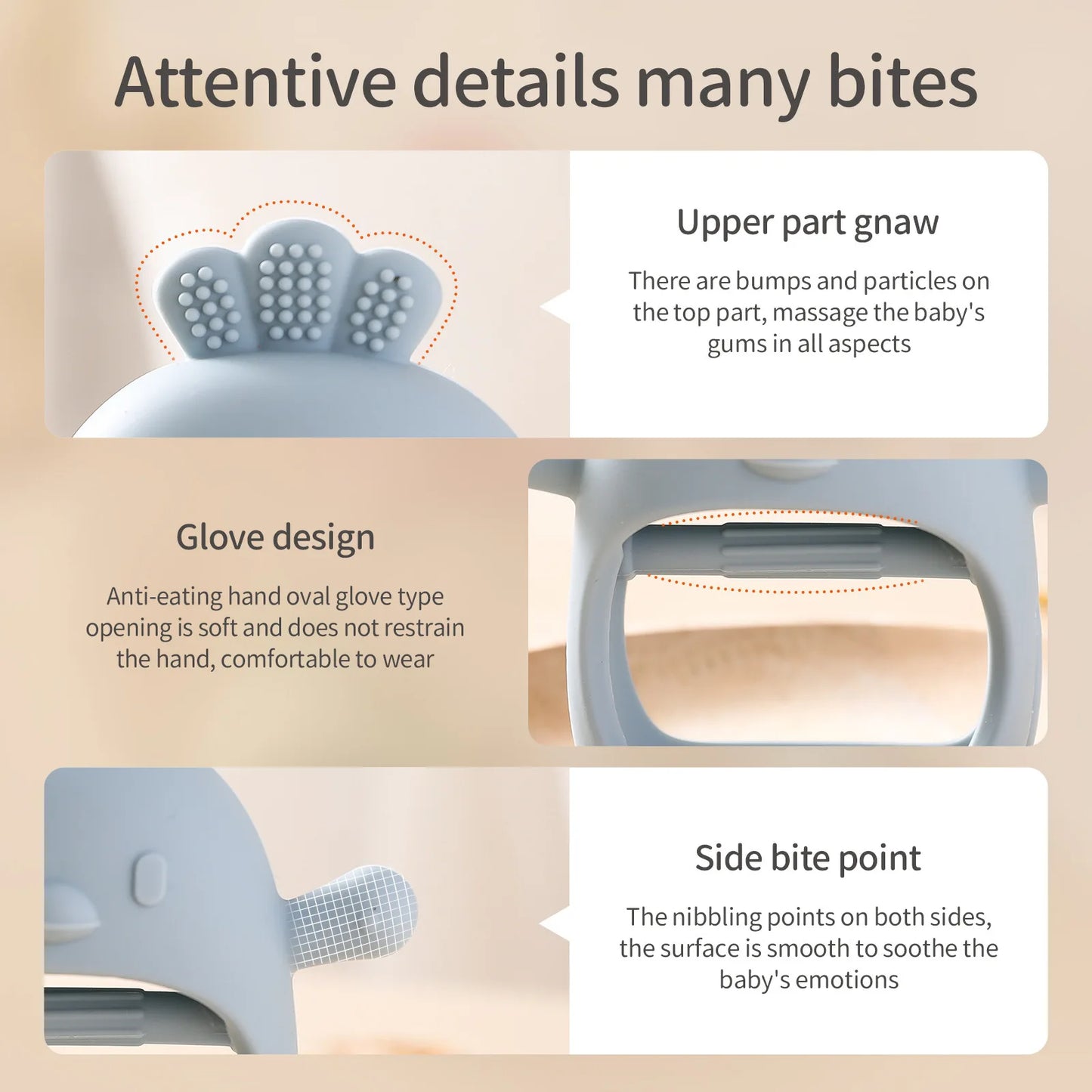 Baby Teething Glove – Silicone, BPA-Free, Anti-Bite, Newborn Accessory